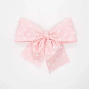 Lazo topitos rosa bebé