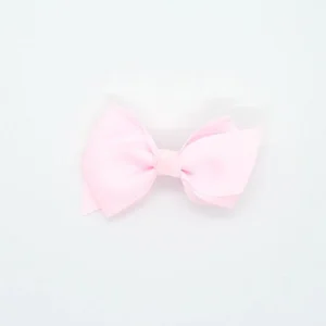 Lazo nudo grosgrain rosa bebé